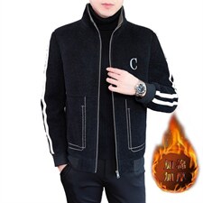 秋冬精品立领毛呢大衣短款刺绣商务休闲夹克外套男A08P140控228，男装毛呢大衣，电商B226