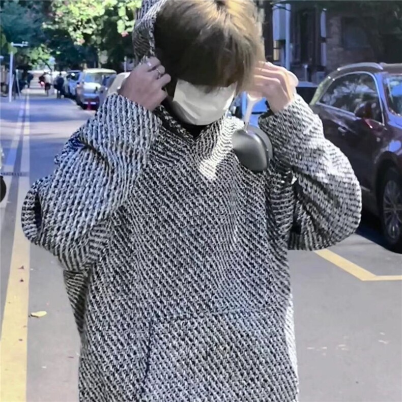 美式复古小香风套头连帽卫衣W123-P55,男装卫衣,星座1109-4