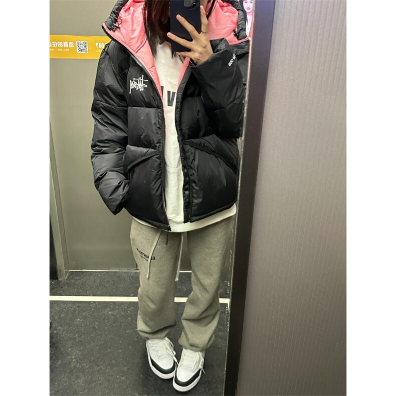 （现货）黑粉黑灰色猛男自制,男装棉衣,星座910A