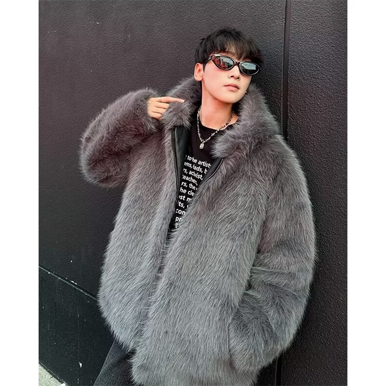 冬装毛毛绒人造毛皮草棉衣外套男女连帽软糯加厚保暖棉袄潮2463,男装棉衣,星座506