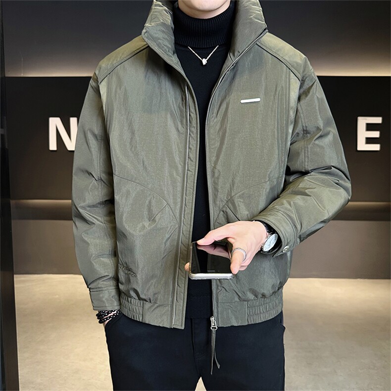 标50绒店主风2025新款男士拼接立领羽绒服外套B338-2516-P195,男装羽绒服,电商B338