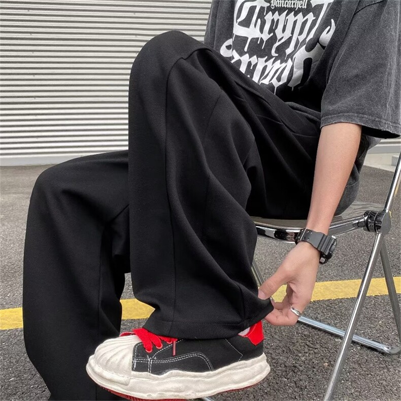 春季美式复古休闲运动裤2024新款潮牌高街直筒卫裤男K6064-P35,男装休闲裤,星座512-2