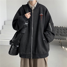 23秋款美式复古麂皮绒飞行棒球服男女夹克外套JF3275-P80控108，男装夹克，电商B370