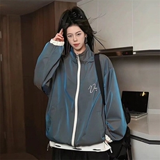 潮牌两面穿炫彩冬季字母印花棉服外套百搭宽松保暖夹克JT1023，男装夹克，星座1116A（原606A-3）