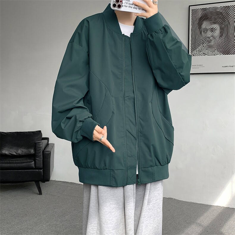 M-8XL春季棒球服外套男大码立领飞行员夹克潮牌休闲衣服JK001P65,男装夹克,电商B312