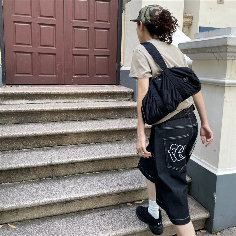 网图美式高街西海岸牛仔短裤潮牌水洗印花五分裤中裤D3801-P45,男装牛仔裤,星座1001-1