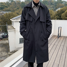 风衣外套男中长款英伦风纯色青少年bf潮流ins新款现货W1429-P65，男装风衣，星座512-4