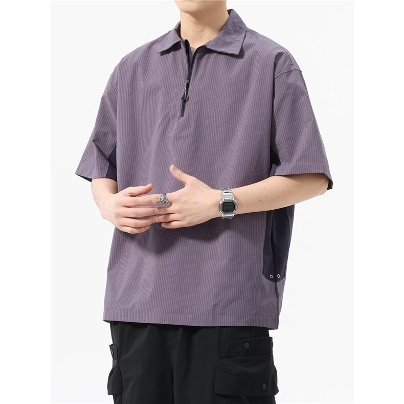 1506/QT2670/P41山系速干冰丝美式户外机能工装外套半拉链上衣,男装工装外套,星座1506