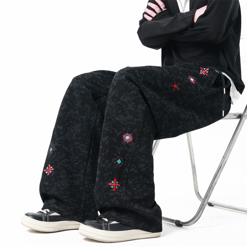 XZ616春季重磅新款扎染美式趣味刺绣休闲长裤K26002特P35,男装休闲裤,星座512A（原616）