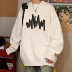 特批港风民宿秋款时尚宽松圆领毛衣M88113P40控68，男装针织衫/毛衣，电商A247