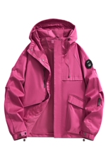 春秋户外冲锋衣男女同款防风防水连帽工装外套登山服夹克2481-P75，男装夹克，星座1403A