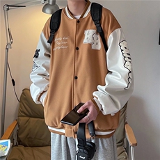 青少年棒球服外套男春秋宽松潮流撞色潮牌夹克JM02P65，男装夹克，星座1116-2