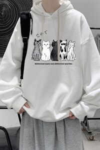 WY2100-P35 纯棉连帽卫衣男大码运动帽衫宽松薄外套男图片