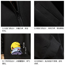 KS21036-P38连帽开衫卫衣男运动外套大码班服砖墙挂拍，男装卫衣，电商A040A