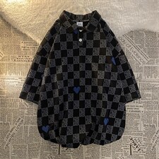 新款优品男士短袖纯棉红心印花T恤宽松上衣PL3305-P55图片