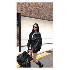 新款重工复古中性立领机车皮衣外套PU夹克上衣男女Y1027-P90网图，男装夹克，电商B245