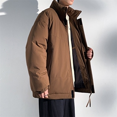 现货美式高街休闲夹克冬季立领纯色三防户外工装加厚棉服外套，男装夹克，电商A443