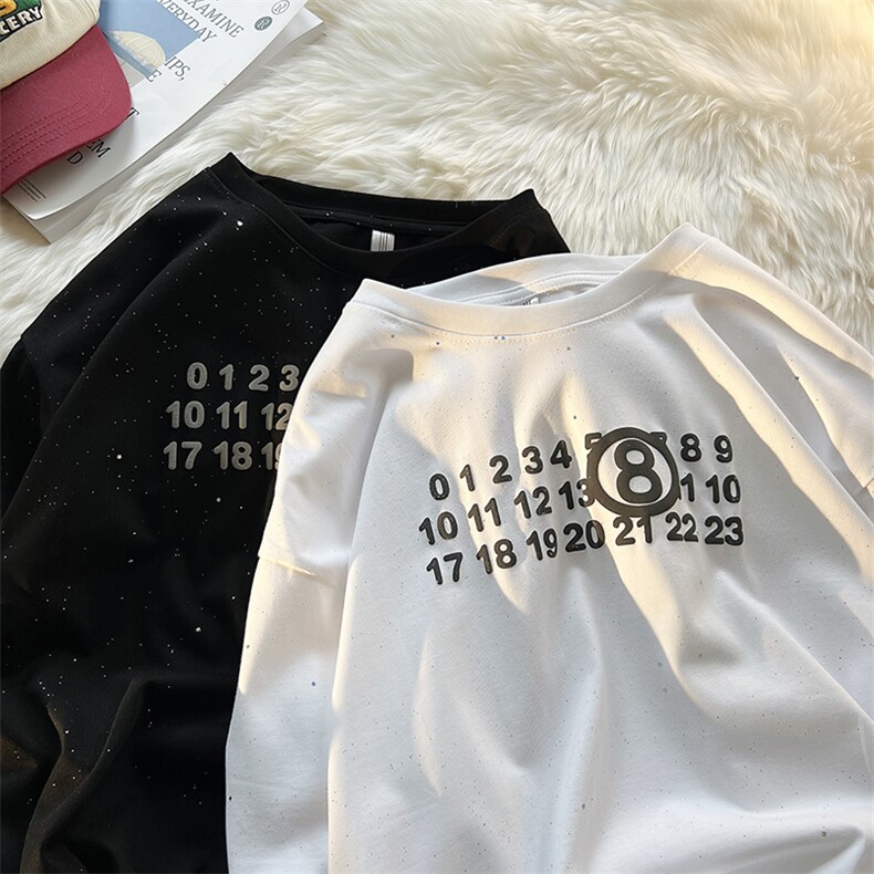 夏季男士阔版圆领T恤重磅280克发泡工艺直播高品质短袖C208-8002,男装T恤,电商C208