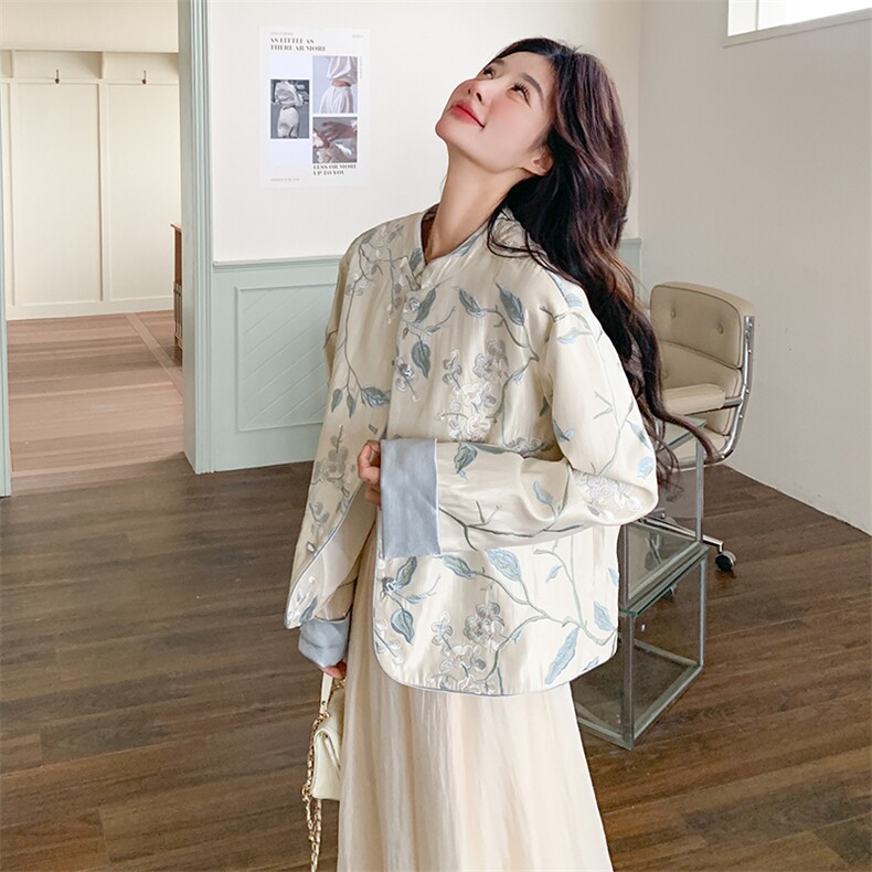 现货！26年春装新款新中式短款外套5529-P160K228,女装短外套,2D112