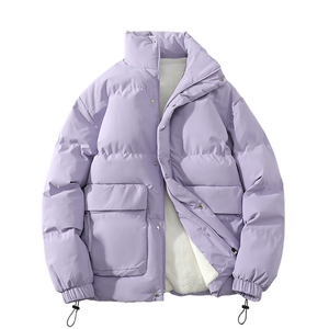 冬上新加棉加厚休闲棉服港风立领棉衣外套男女 8349-P115控价158图片