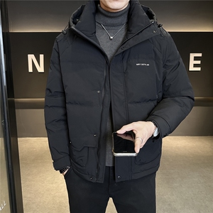 新标连帽轻奢男羽绒服现货高品质情侣保暖外套数据款图片