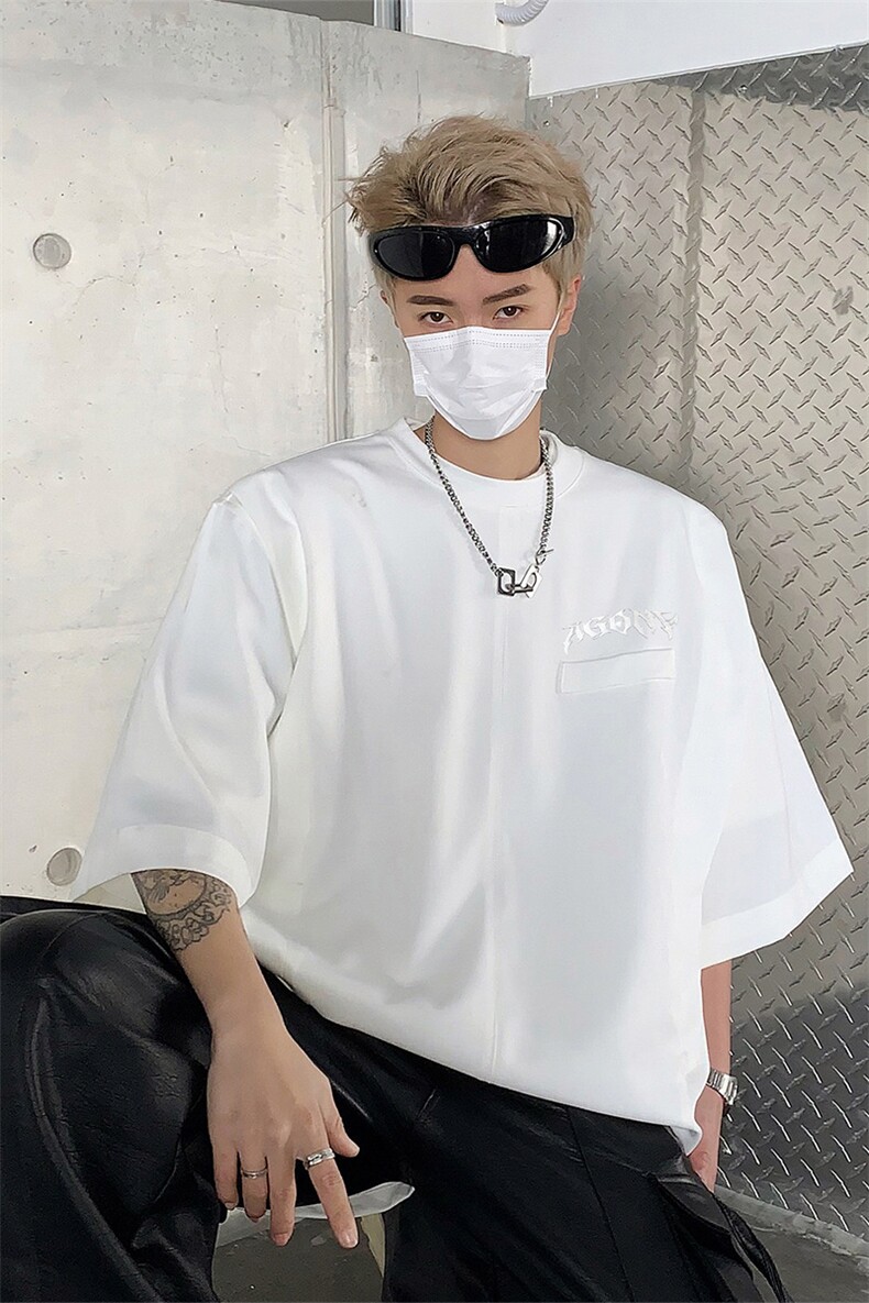 印花短袖t恤男装夏季潮牌假两件上衣男生体恤XZ514-2-202450-P58,男装T恤,星座514-2(原B239)