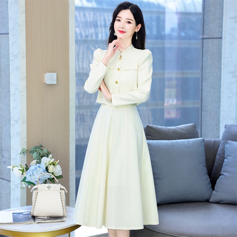 职业套装女高级感2024春秋新款时尚气质女神范短外套半身裙两件套,女装套装/套裙,卡杰菲