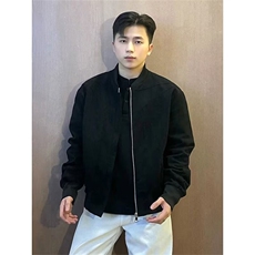 男士外套春秋款风衣男休闲夹克棒球服上衣男装潮流百搭中青年褂子，男装夹克，星座302B