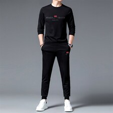 春秋季男士运动套装休闲健身跑步运动服中年高端两件套，男装休闲套装，电商B212（原钱塘6029）
