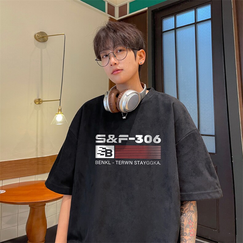 麂皮绒！重磅麂皮绒短袖t恤男JPDX185-特P 19 控38图片