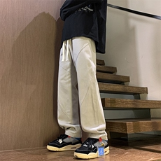 港风秋冬酷丝棉美式高街宽松休闲长裤男K23317-P40，男装休闲裤，星座717