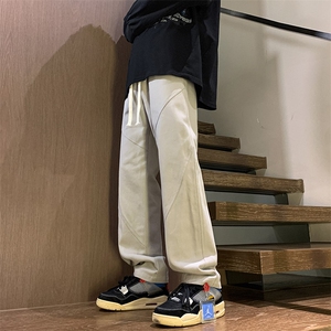 港风秋冬酷丝棉美式高街宽松休闲长裤男K23317-P40