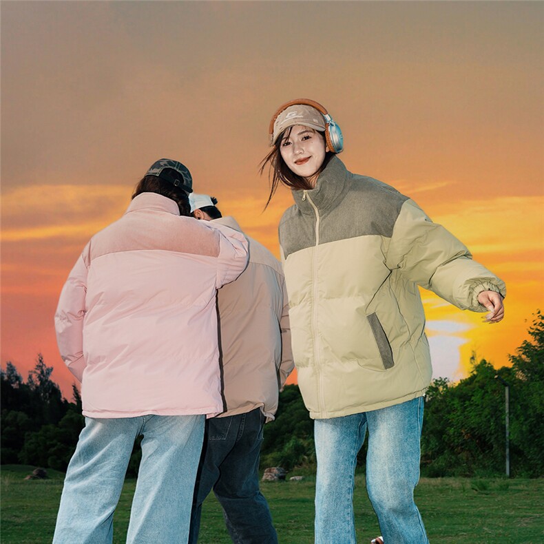 特批多模时尚拼色面包服宽松休闲立领棉服A247-MY2279 特批60控98图片
