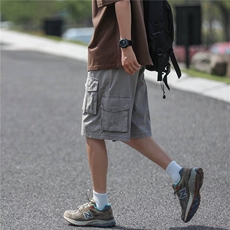工装休闲短裤男女韩版潮流大口袋帅气2025夏季ins五分裤K6196-P50，男装休闲裤，星座412-3