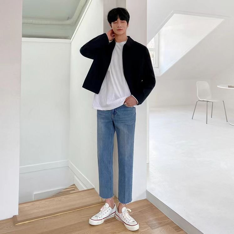 美式潮牌棒球服夹克男潮字母刺绣宽松百搭情侣飞行纽扣外套上衣,男装夹克,星座506A