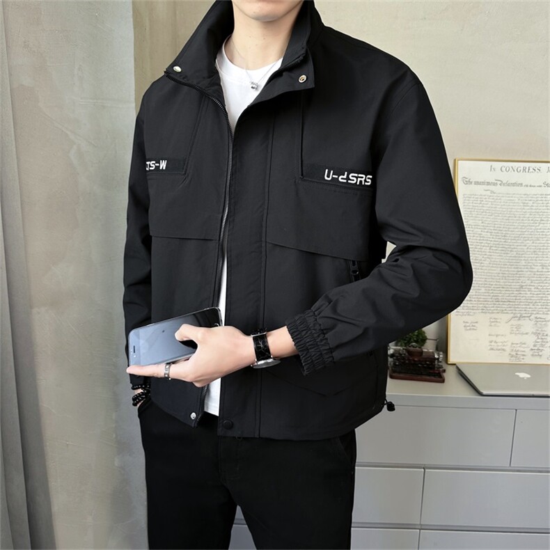店主风春季新款工装休闲立领夹克高品质外套男潮JK161-P125图片