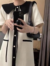 086连衣裙，女装连衣裙，Mokou陌扣