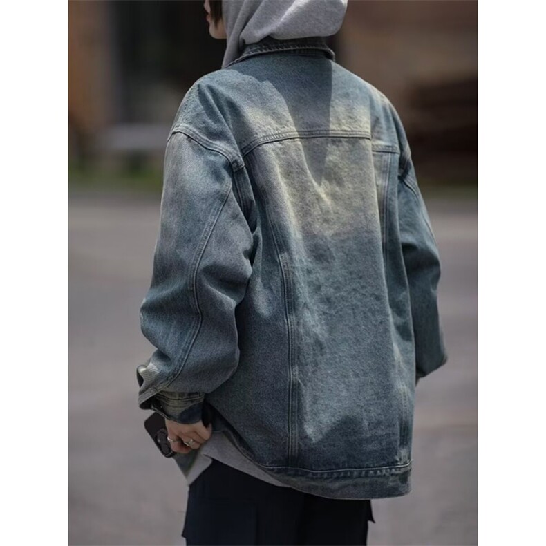 【量大价格可谈】美式复古男女潮流秋牛仔外套S8841P61，男装工装外套，星座1112-1