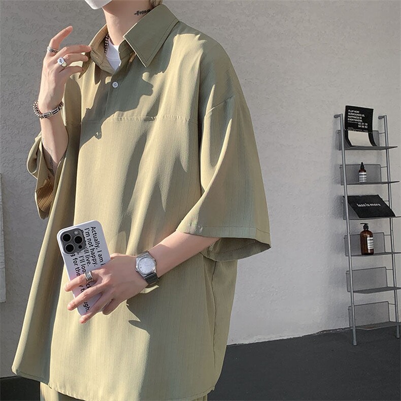 TZ778-特P55控98夏季冰丝七分裤短袖衬衫大码T恤套装,男装牛仔裤,电商A059