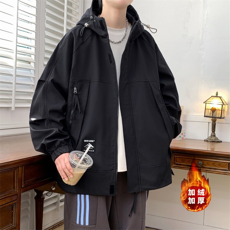 JK6810加厚-P98冬季大码工装连帽加厚棉衣冲锋衣,男装夹克,星座109