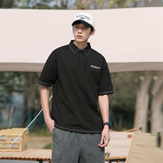 美式夏季新款Polo衫男士半袖日系潮牌男装宽松短袖t恤PL138-P45，男装Polo衫，星座1109-1