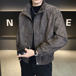 男装皮衣秋季2025新款宽松品质皮夹克外套C317-J2593-P165图片
