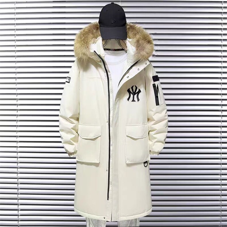 (网图)防风保暖长款羽绒服上衣潮男轻奢羽绒情侣313B-YJ962-P120,男装羽绒服,星座313B