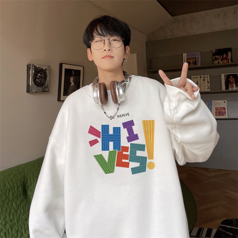 ！圆领卫衣男装港风长袖t恤男外套男 WY510-特P23图片