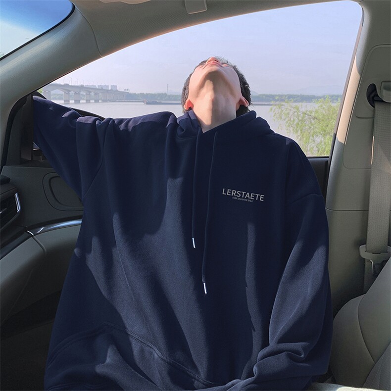 抖音得物供货可提供视频秋冬重磅美式宽松连帽卫衣DL2087,男装卫衣,电商A486