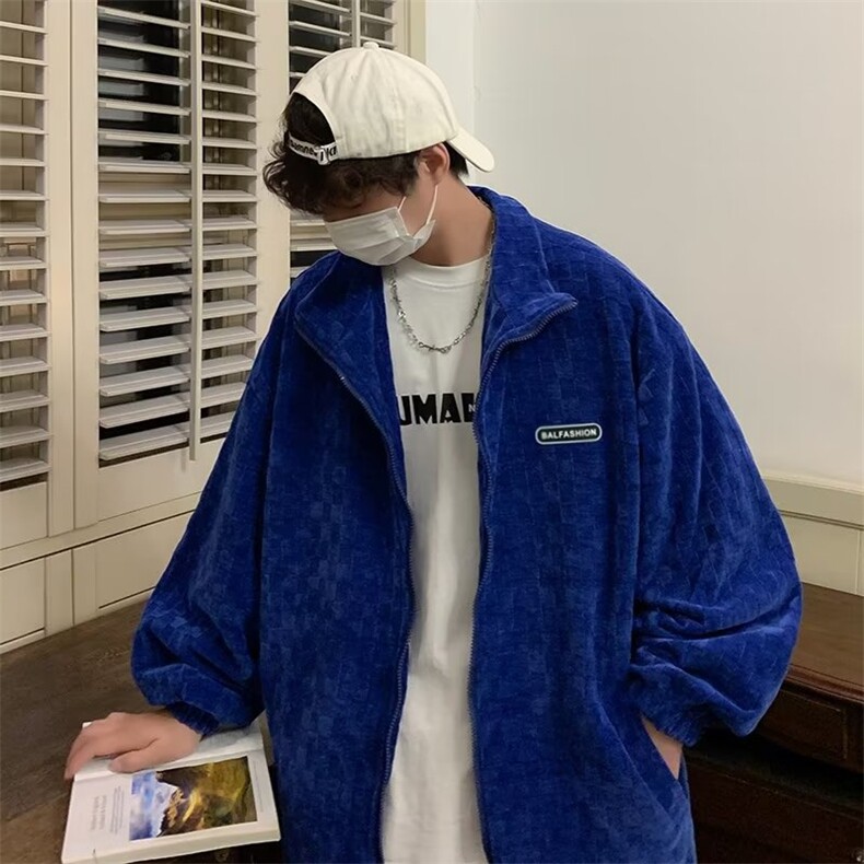 男秋季2023新款长袖夹克外套精品雪尼尔双层外套W42P70,男装夹克,星座1116-2