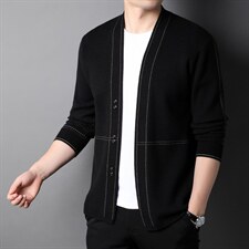 男士2023年春秋季新款长袖针织开衫青年休闲外套服装FF8008-P72，男装针织衫/毛衣，星座1105-3