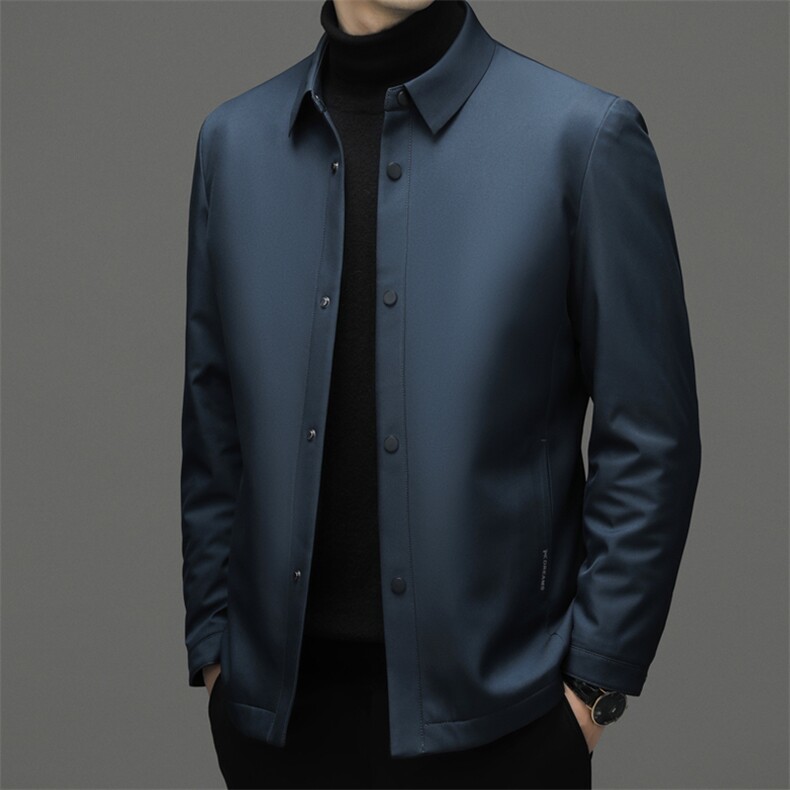 2023年冬季新款男士羽绒服中年宽松免烫上衣加厚白鸭绒保暖外套,男装羽绒服,电商B212（原钱塘6029）