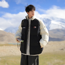 现货抖音得物可供视频三防加厚羽绒拼接棉衣外套面包棉服86624，男装棉衣，电商A486