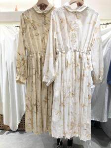 海棠花纹衬衫连衣裙两色，女装衬衫，TOP.1